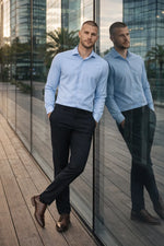 Camisa Social Masculina Tech em Poliamida Stretch