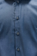 Camisa Social Slim Azul Texturizada Premium