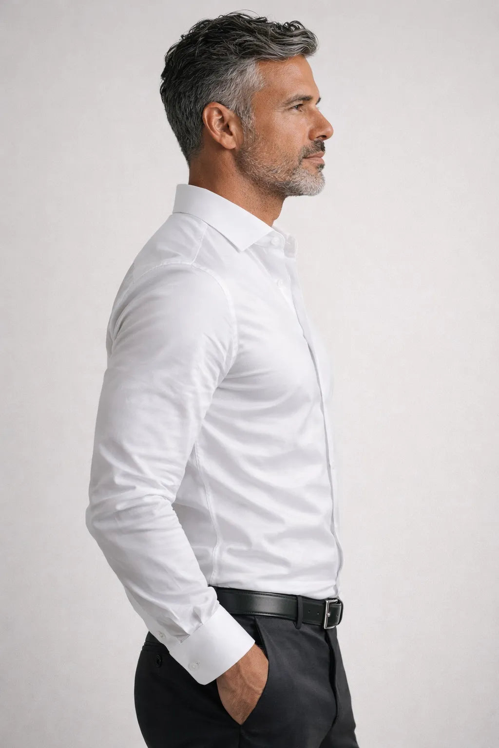 Camisa Social Slim Fit em Algodão Egípcio