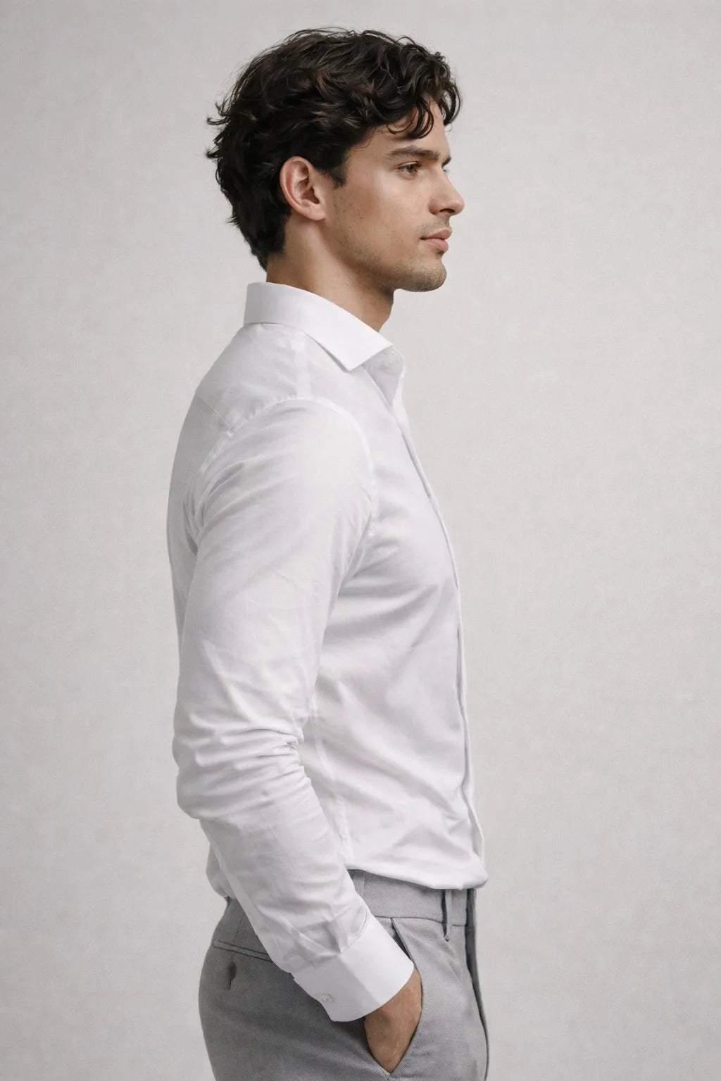 Camisa Social Slim Fit em Algodão Premium