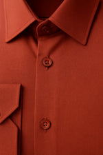 Camisa Social Slim Lisa em Poliéster e Algodão Premium