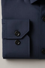 Camisa Social Slim Lisa em Poliéster e Algodão Premium