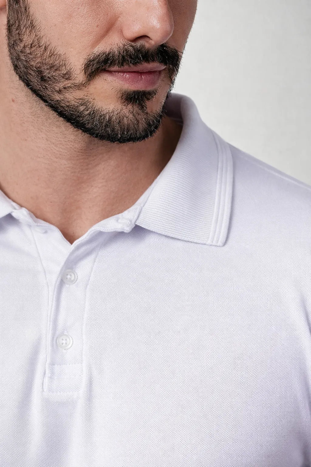 Camisa Polo Slim Algodão Piquet com Elastano