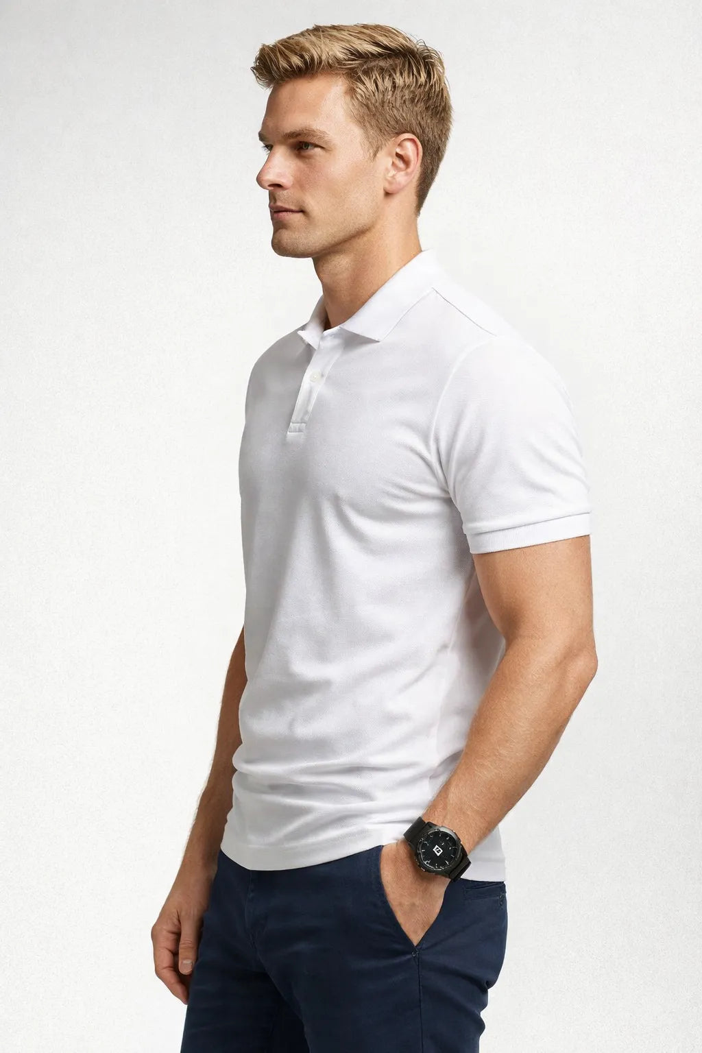 Camisa Polo Slim Pima Piquet com Elastano