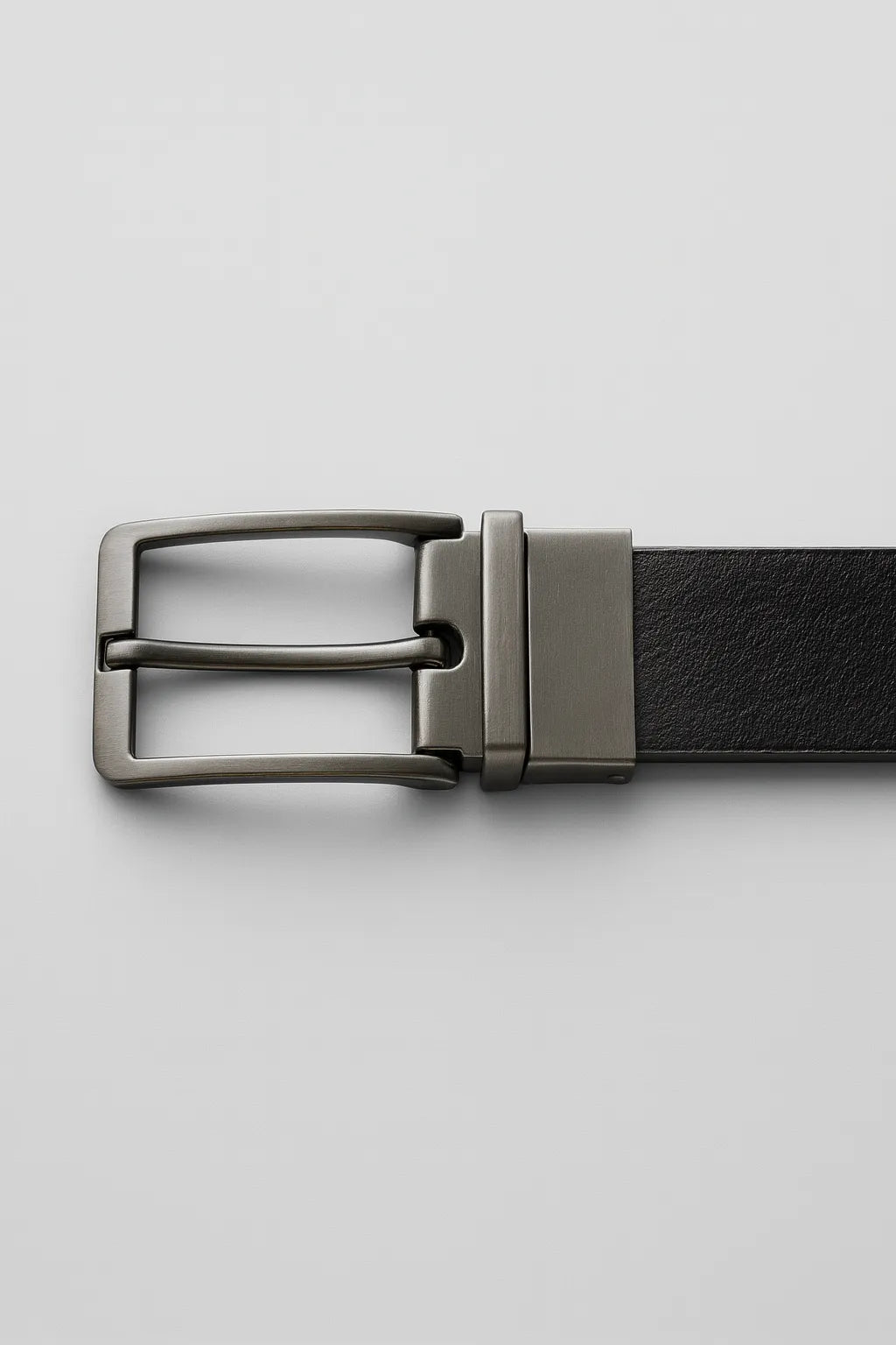 Cinto Social Dupla Face em Couro Legítimo com Fivela Reversível