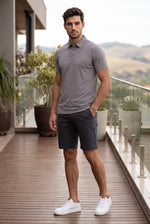 Camisa Polo Masculina Tech Slim Gola Xadrez com Elastano