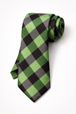 Gravata Masculina Gold Semi Slim Xadrez