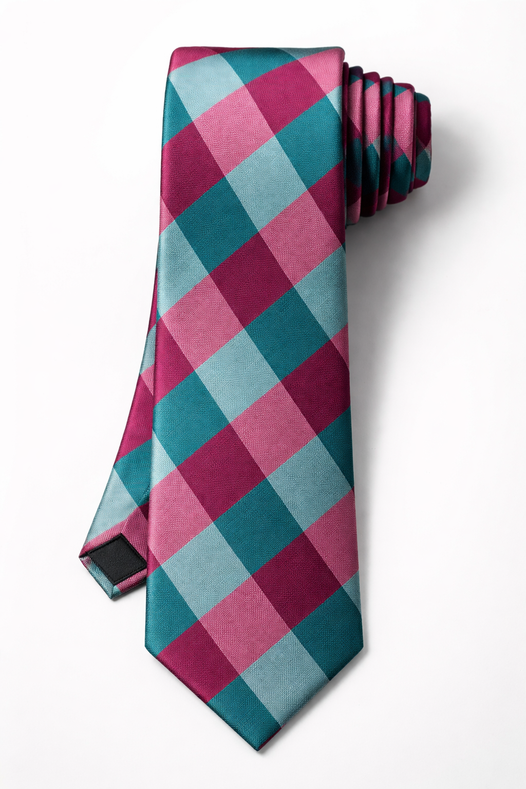 Gravata Masculina Gold Semi Slim Xadrez