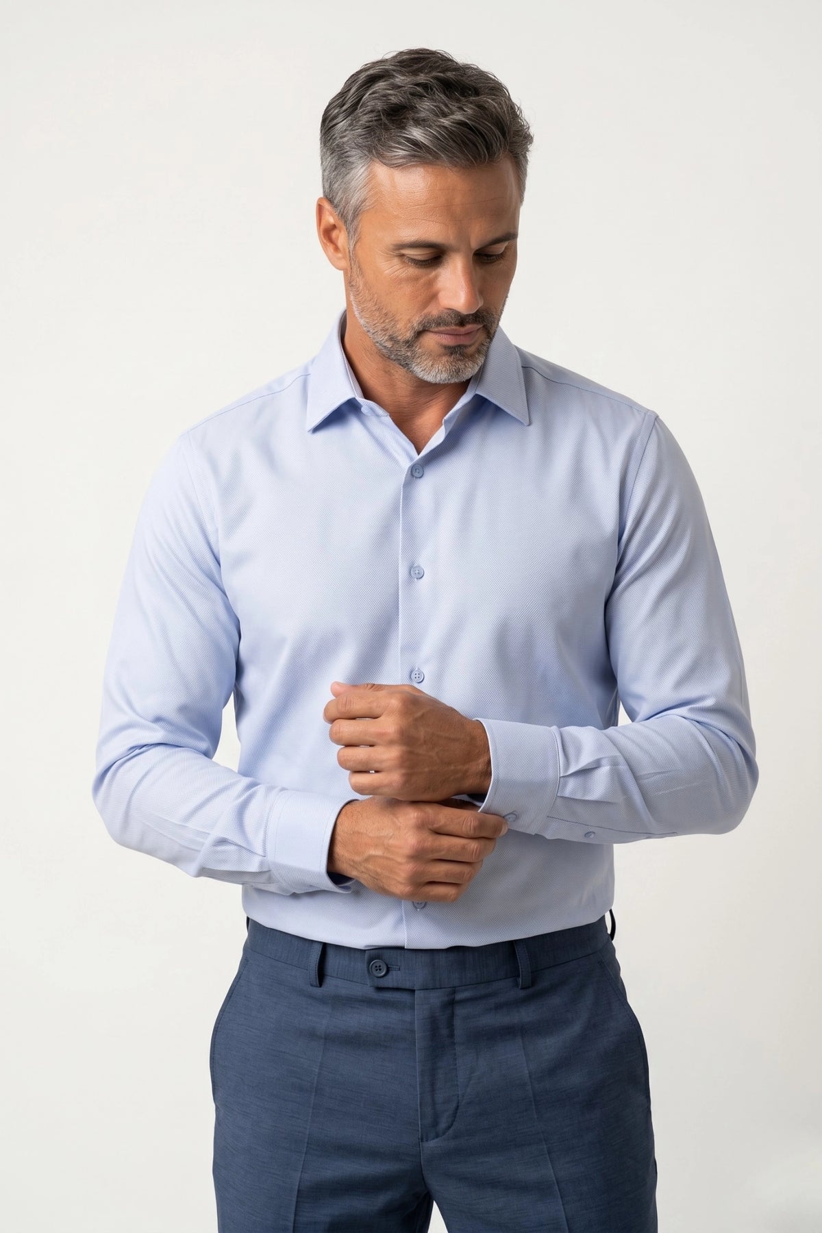 Camisa Social Masculina Tradicional Microtexturizada