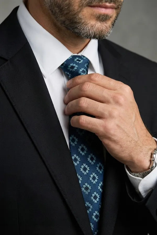 Gravata Masculina Estilo Seda Semi Slim Floral