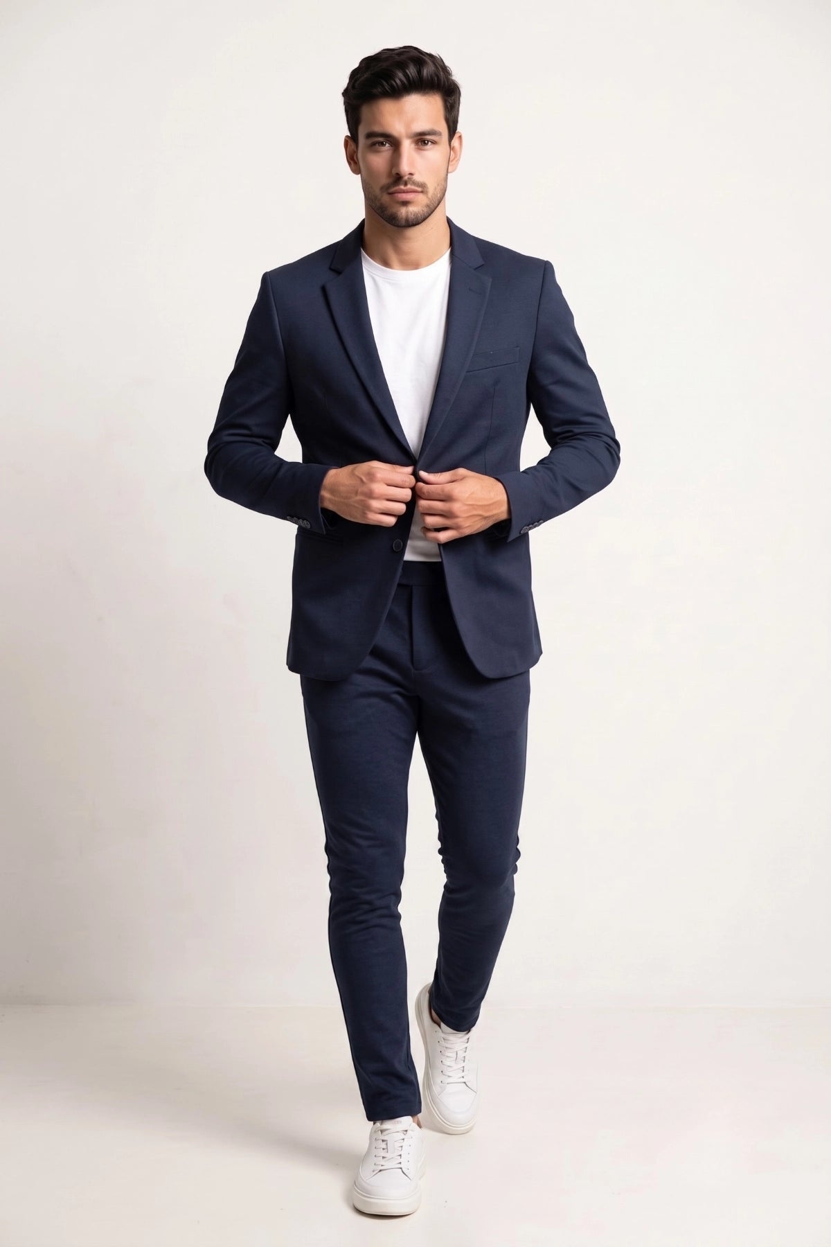 Terno Masculino Slim em Malha de Alfaiataria com Elastano