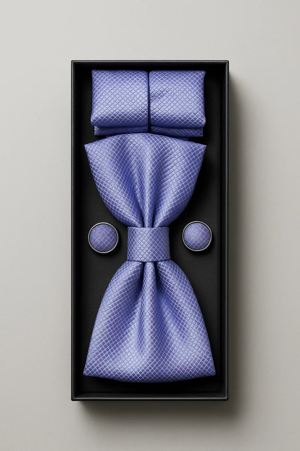 Kit Gravata Borboleta com Abotoadura e Lenço Premium