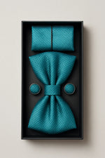 Kit Gravata Borboleta com Abotoadura e Lenço Premium