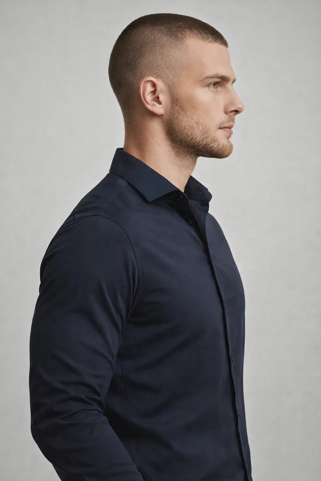 Camisa Social Masculina Tech em Poliamida Stretch