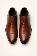 Sapato Bota Social Verona em Couro Premium com Forro de Couro