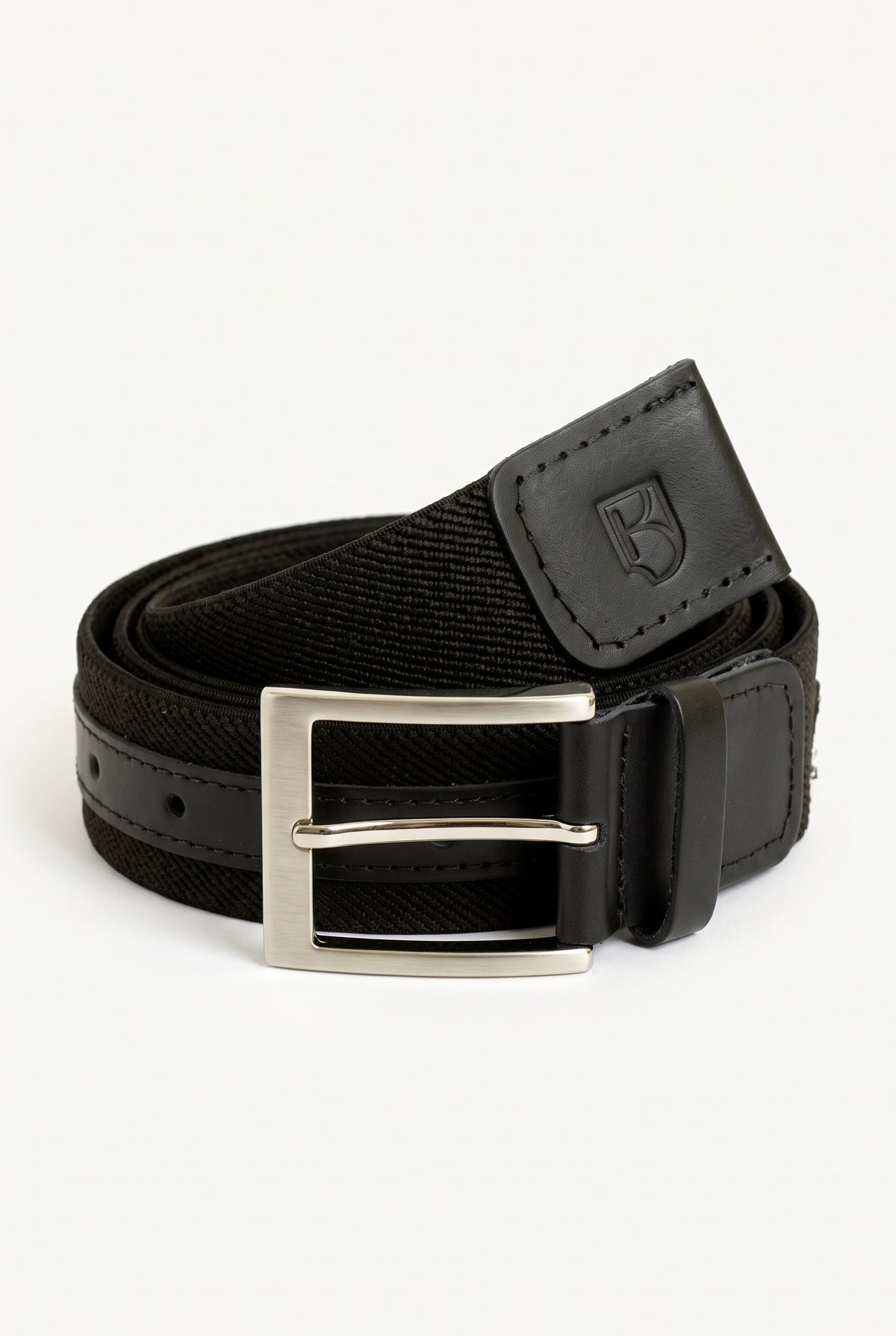 Cinto Masculino Casual em Couro Legítimo com Elástico