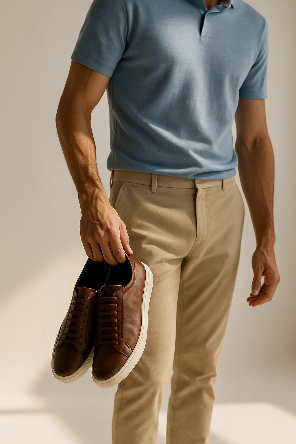 Sapatênis Casual Bergamo em Couro