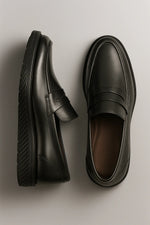 Sapato Casual Loafer Veneto em Couro Maquiato