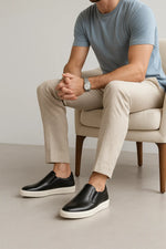 Sapato Casual Slip On Ravello em Couro