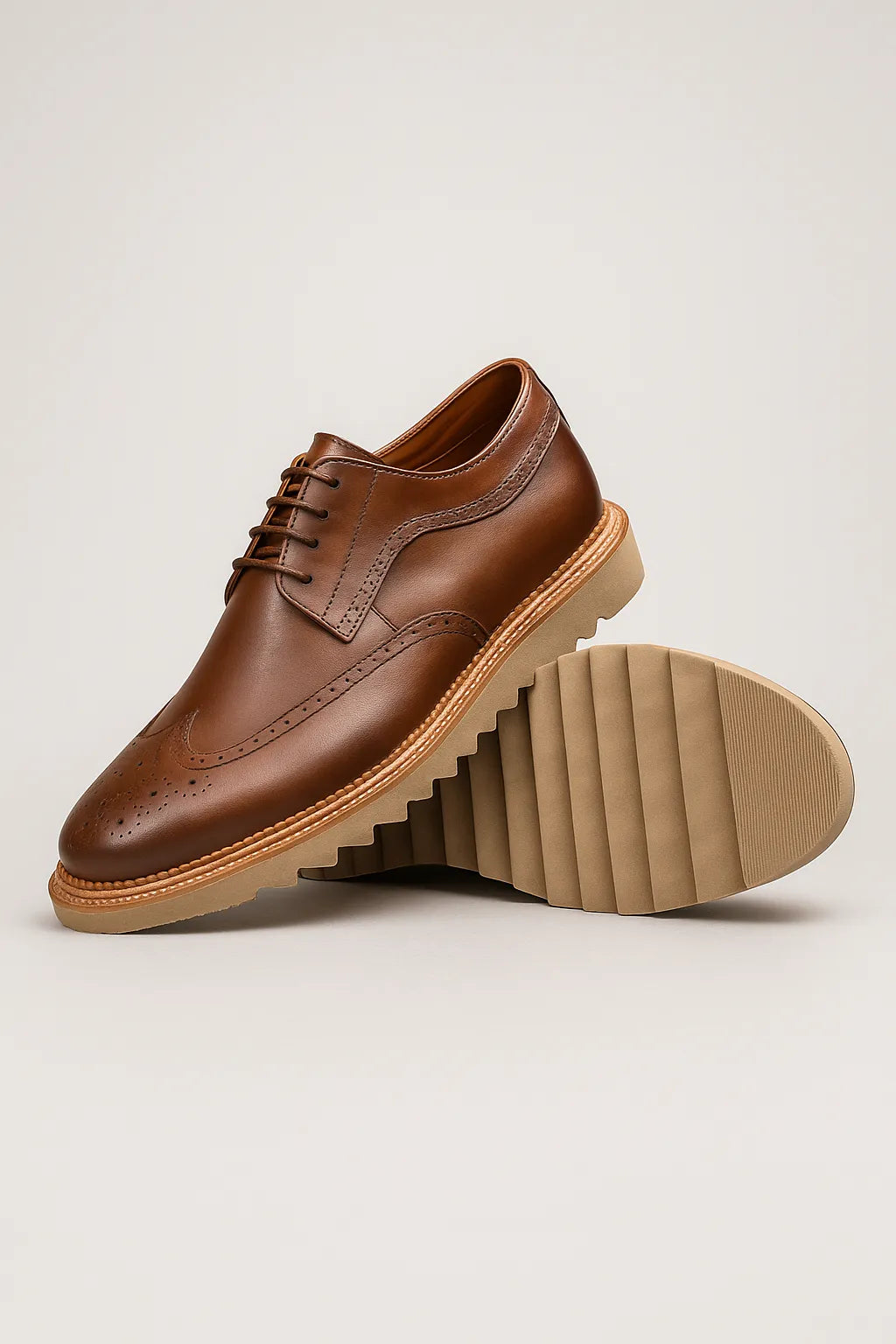 Sapato Social Brogue Tratorado Firenze em Couro Legítimo