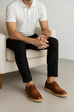 Sapato Social Brogue Tratorado Firenze em Couro Legítimo