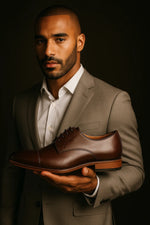 Sapato Social Derby Elegance em Couro Legítimo