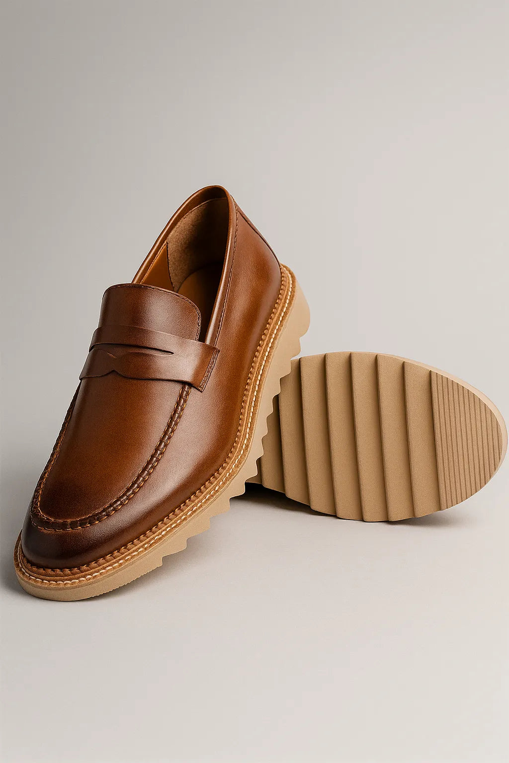 Sapato Social Loafer Tratorado Savelli em Couro Legítimo