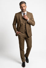 Terno Masculino Poliviscose Semi Slim Mantova Marrom