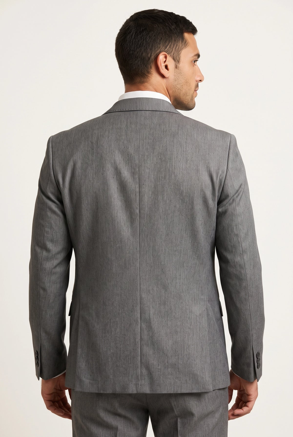 Terno Masculino Poliviscose Semi Slim Velluno Cinza