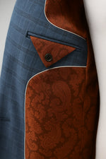 Terno Masculino Azzurro Príncipe de Gales Semi Slim