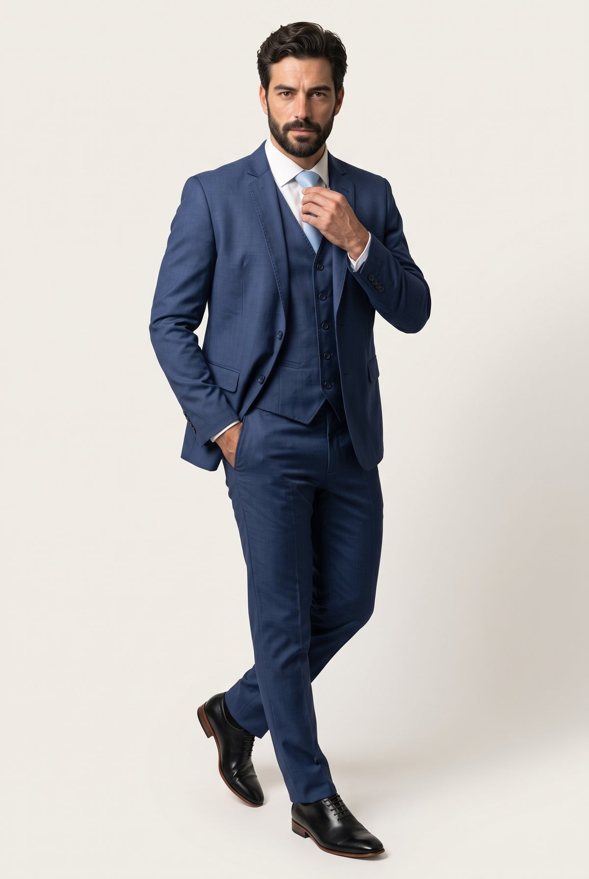 Terno Masculino Poliviscose Semi Slim Valenza Azul
