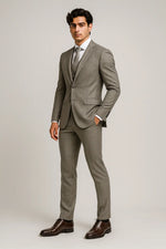 Terno Masculino Príncipe de Gales em Poliviscose Premium – 3 Peças