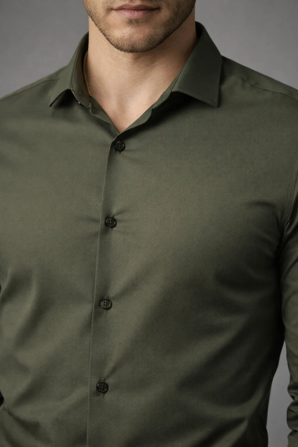 Camisa Social Masculina Tech em Poliamida Stretch