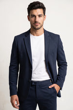 Terno Masculino Slim em Malha de Alfaiataria com Elastano