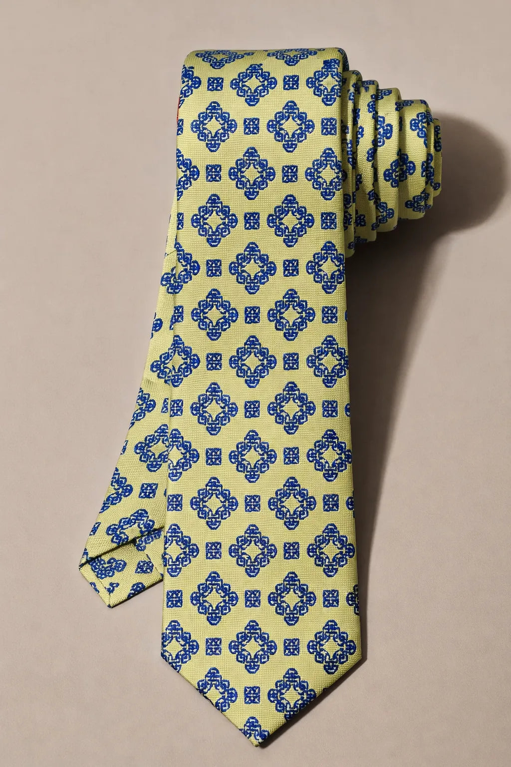 Gravata Masculina Estilo Seda Slim Geométrica