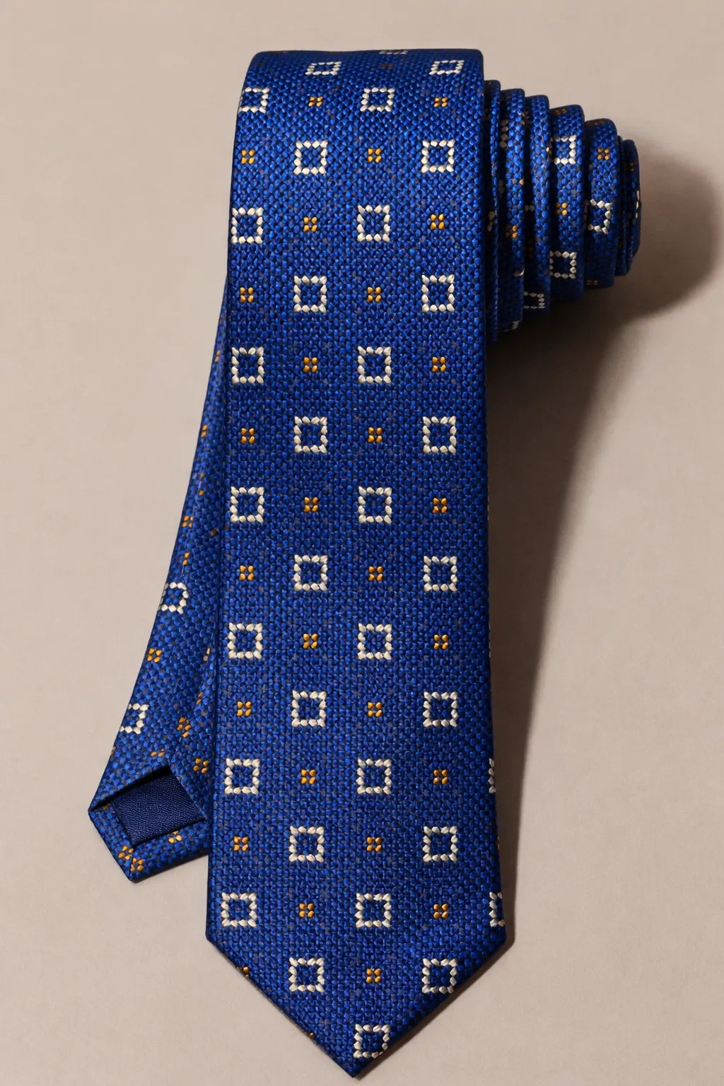 Gravata Masculina Estilo Seda Slim Geométrica