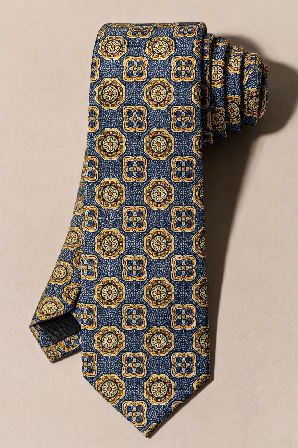 Gravata Masculina Estilo Seda Slim Geométrica