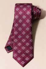 Gravata Masculina Estilo Seda Slim Geométrica