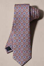 Gravata Masculina Estilo Seda Slim Geométrica
