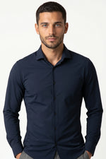 Camisa Social Masculina Tech em Poliamida Stretch