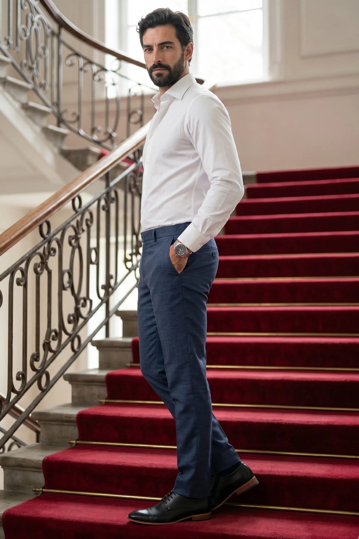 Camisa Social Slim Fit em Algodão Egípcio