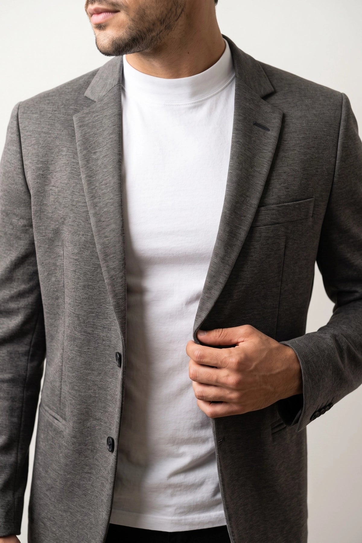 Terno Masculino Slim em Malha de Alfaiataria com Elastano
