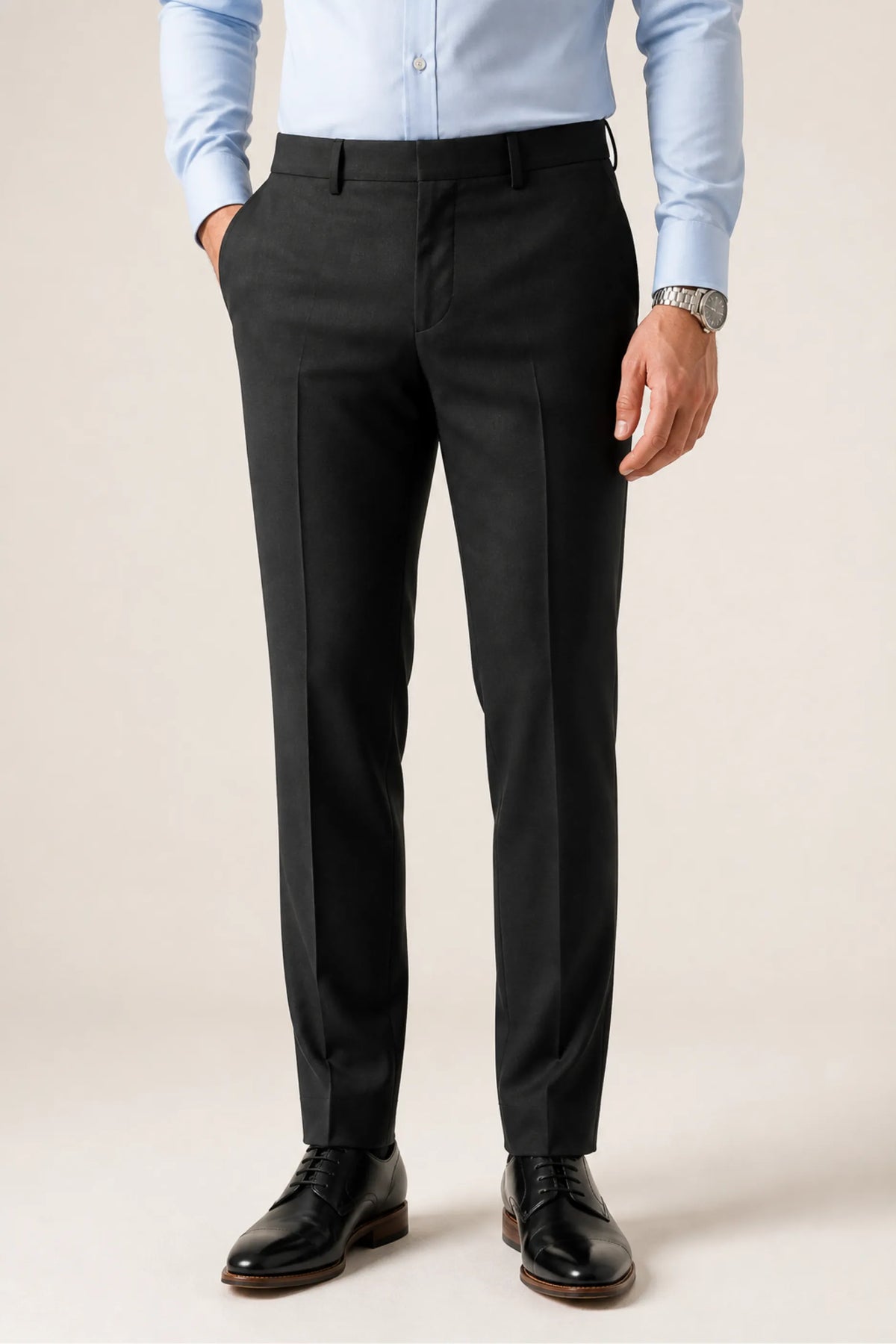 Calça Social Masculina Tradicional com Elastano