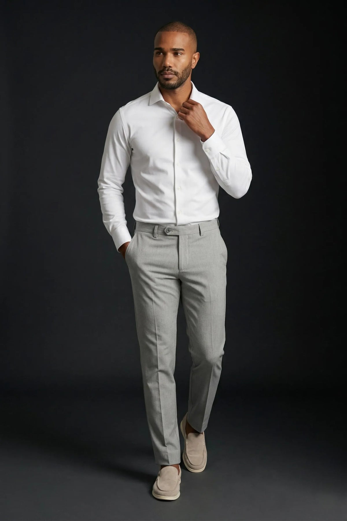 Camisa Social Slim Fit Pima Fio 80