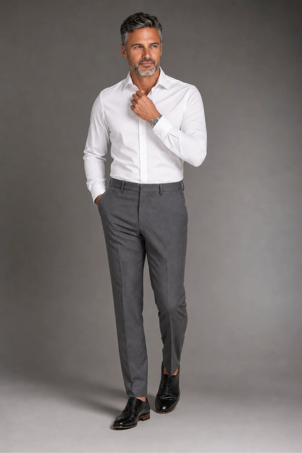 Calça Social Masculina Tradicional com Elastano