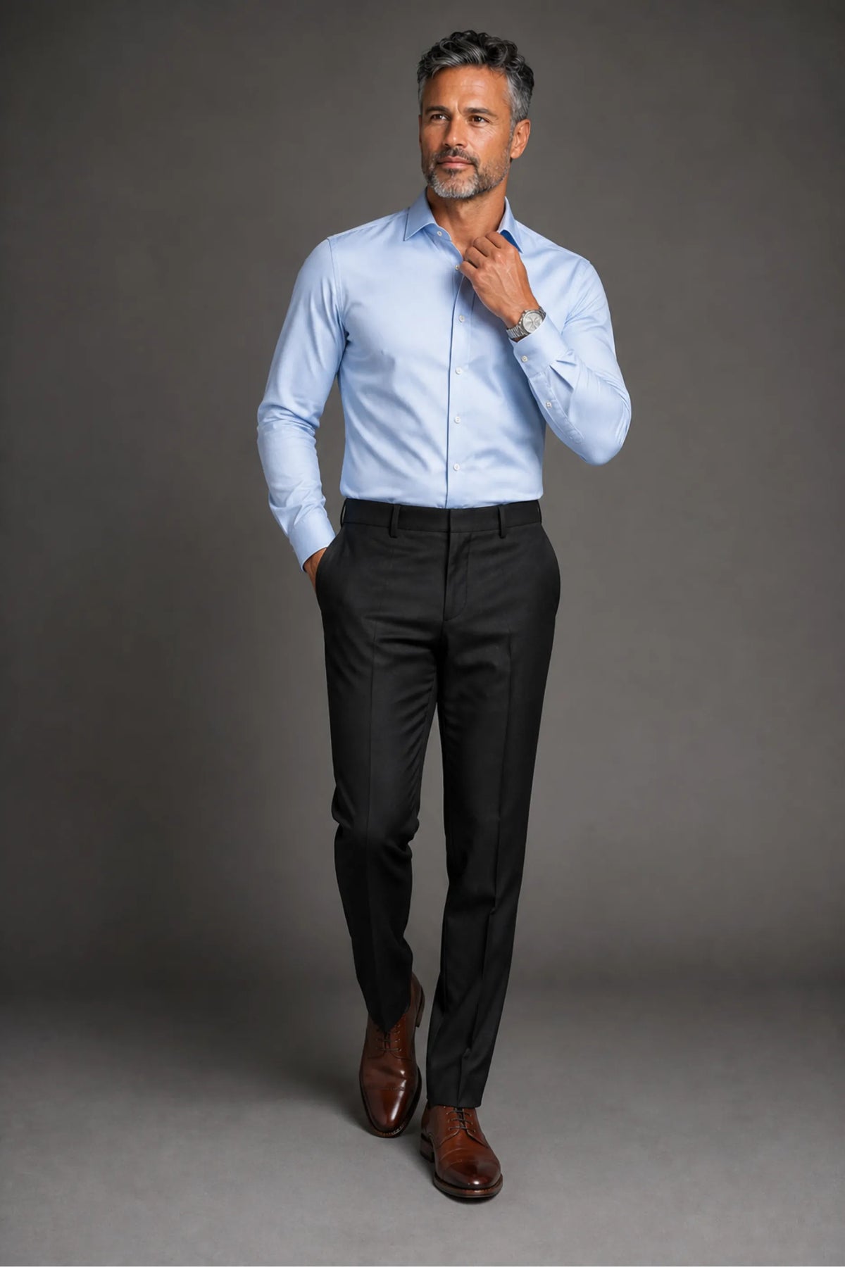 Calça Social Masculina Tradicional com Elastano