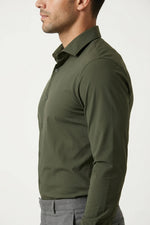 Camisa Social Masculina Tech em Poliamida Stretch