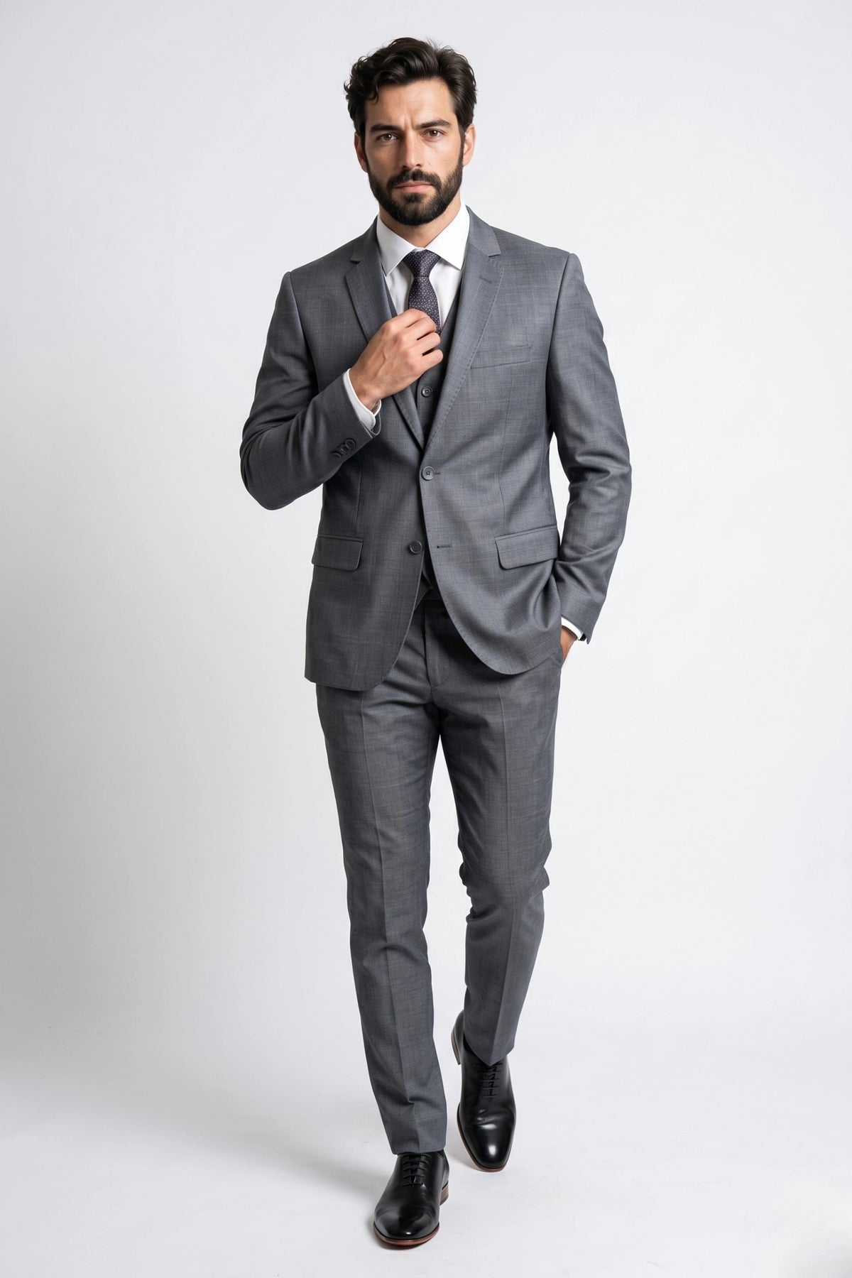 Terno Masculino Poliviscose Slim Príncipe de Gales Vicenza