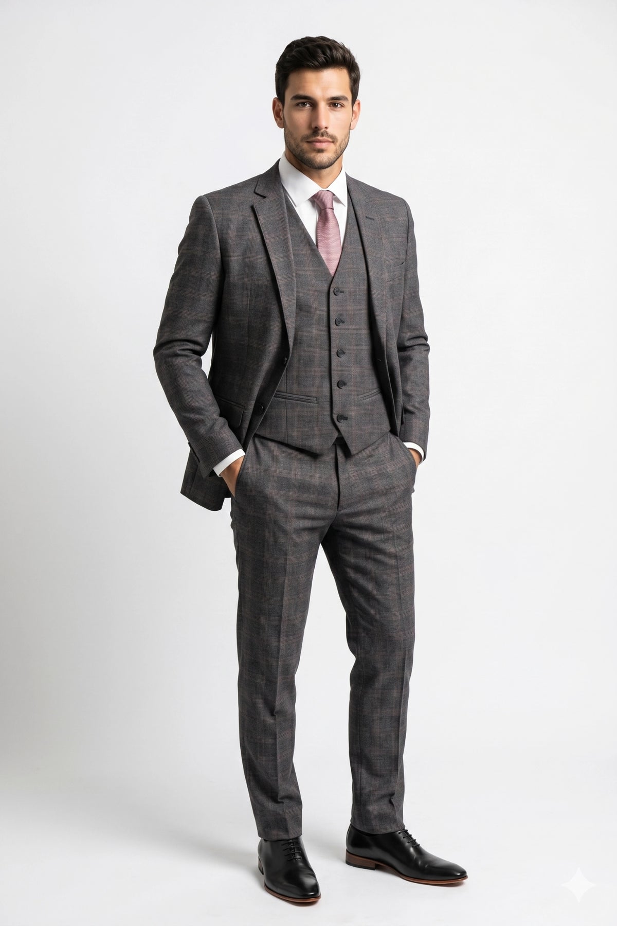 Terno Masculino Poliviscose Slim Vêneto Xadrez