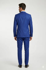 Terno Masculino Poliéster Semi Slim Azul Turquesa